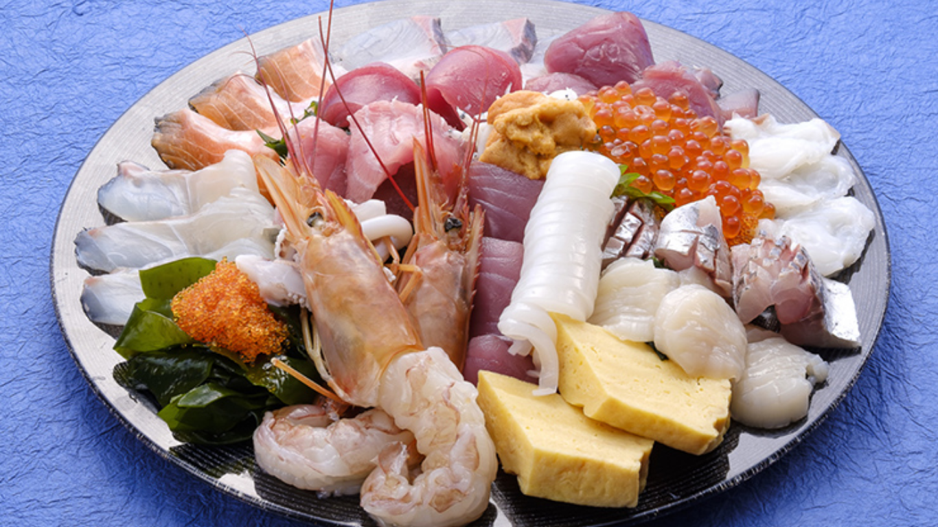 長谷川水産の海鮮丼アップ